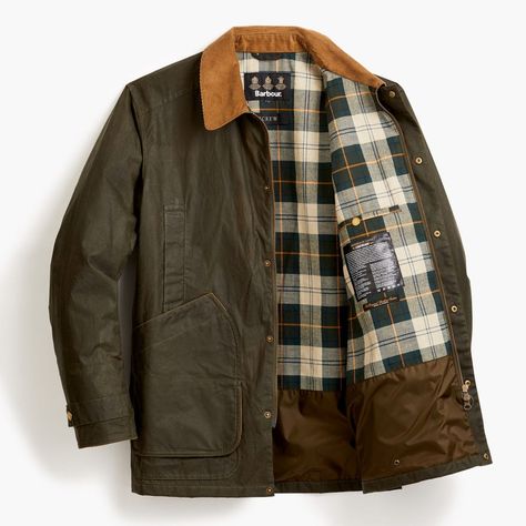 Barbour and J. Crew Just Teamed Up to Create the Jacket of Your Preppy Dreams Barbour Style, J Crew Jacket, Barn Jacket, Barbour Jacket, Swim Brands, Rugged Style, Crew Clothing, Men's Suits, Mens Outerwear