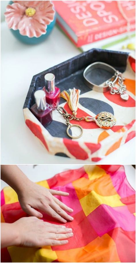 30 Brilliant Repurposing Projects For Old Scarves That You Can Make For Almost Free {With tutorial links by the DIYnCrafts Team} Scarves Ideas, Diy Jewelry Tray, Repurposing Ideas, Fall Decor Diy Crafts, Scarf Ideas, Diy Scarf, Diy Upcycle, Diy Crafts To Do, Diy Resin Crafts