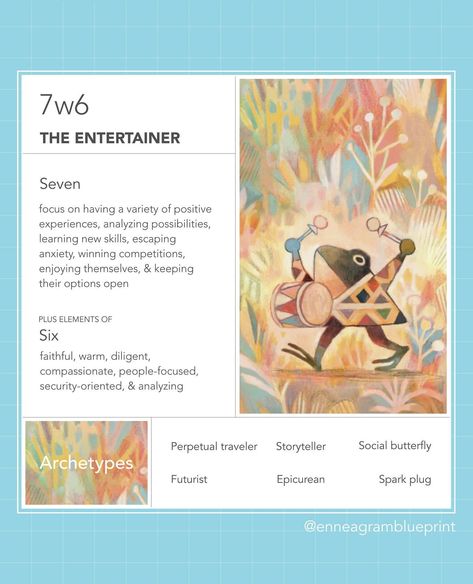 What does it mean to be an Enneagram type 7? Here’s a fun take on what it means to be a 7w6 (Entertainer). #enneagram #personality #enneagram7 Enneagram 7w6, Enneagram Type 7, Enneagram 7, Enneagram 6, Enneagram Test, Win Competitions, Mean To Be, Enneagram Types, Social Butterfly