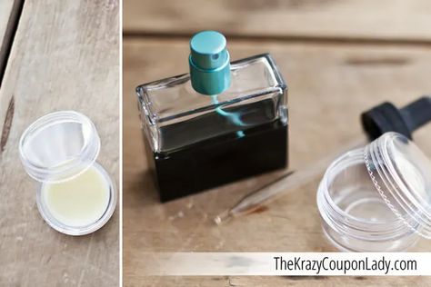 Use Your Favorite Scents to Make Your Own Solid Perfume - The Krazy Coupon Lady Diy Solid Perfume, Solid Perfume Diy, Solid Perfume Recipes, Diy Lip Balm Recipes, Lip Balm Containers, Perfume Recipes, Lip Balm Recipes, Diy Perfume, Travel Perfume