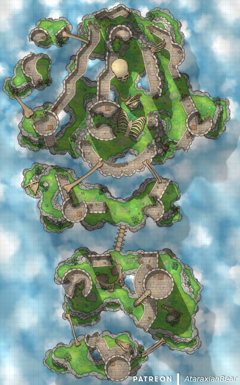 Dnd Floating Island, Dnd Castle Map, Sky Battlemap, Dnd Floating Island Map, Dnd Cliff Map, Floating Island Map, Beach Battle Map Dnd, Massive Castle, D&d Tower Map