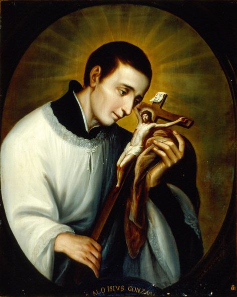 Saint Aloysius Gonzaga / San Luis Gonzaga // 18th century // José de Alzíbar // Museo Nacional de Arte, México St Aloysius Gonzaga, St Gerard Majella, St Aloysius, Luis Gonzaga, Happy Feast Day, St Gerard, St Ignatius, Last Rites, Mary Magdalene