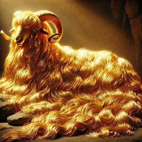 Fantastic Beasts: Golden Fleece: The Mythical Prize of Power and Pro... Jason And The Argonauts, Oni Demon, Bulging Eyes, Golden Fleece, Creatures Art, Divine Nature, Ancient Mysteries, Mythical Creatures Art, Fantastic Beasts