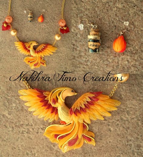 Phoenix Polymer Clay | Handmade Phoenix Polymer Clay | Fabiana Franco | Flickr Harry Potter Polymer Clay, Fimo Halloween, Polymer Clay Dragons, Rainforest Jasper, Clay Dragons, Polymer Clay Designs, Potters Clay, Polymer Clay Dragon, Polymer Inspiration