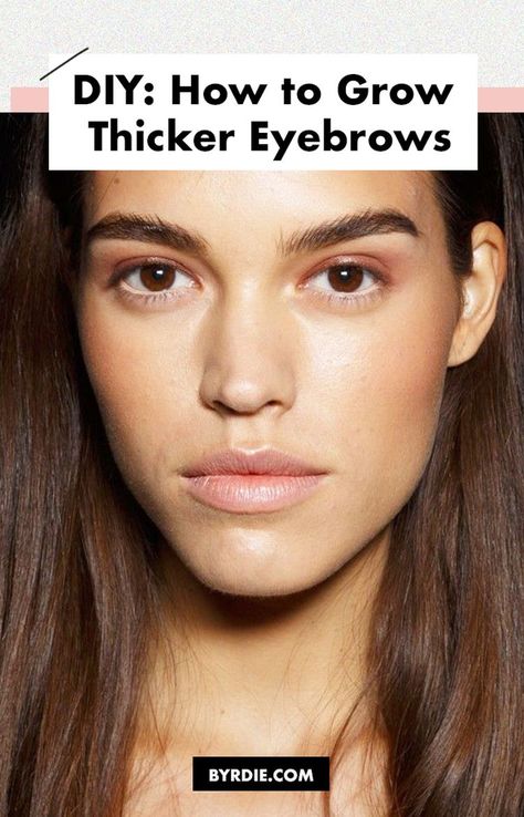 How To Get Thicker Brows, How To Get Thick Brows, Thicker Brows, Growing Out Eyebrows Stages, Grow Eyebrows Faster, Grow Eyebrows Thicker, Brow Hacks, Diy Serum, Skin Growths