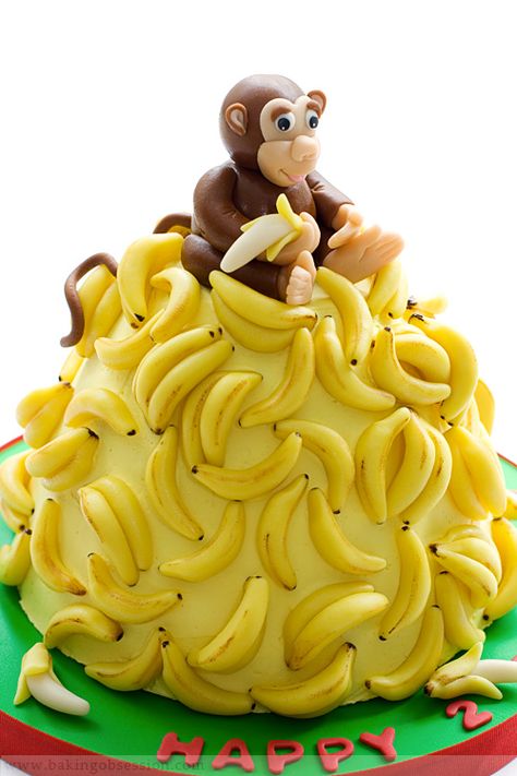 Curious George Cakes, Super Torte, Rodjendanske Torte, Monkey Cake, Monkey And Banana, Favorite Dessert Recipes, Crazy Cakes, Cupcake Cake, Occasion Cakes