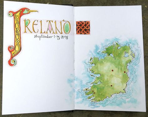 Preparing travel journal | Drawn In Bird Field Guide, Conference Presentation, My Travel Journal, Travel Sketching, Nature Exploration, Trip To Ireland, Nz Travel, Ireland Road Trip, Travel Journal Scrapbook