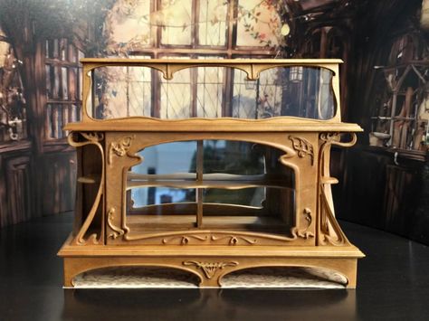 Artisan Miniature Dollhouse Art Nouveau Display Cabinet Taller Targioni Spain | eBay Art Nouveau Cabinet, Dollhouse Art, Miniature Dollhouse Furniture, Tiny Treasures, 10 Picture, Miniature Dollhouse, Small Things, Display Cabinet, Dollhouse Furniture