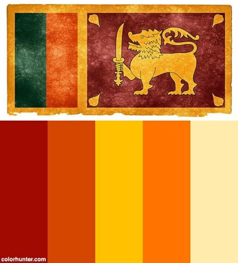 Sri Lanka Grunge Flag Color Scheme Sri Lanka Color Palette, Packaging Design Tea, Sri Lankan Flag, Sri Lanka Surf, Sri Lankan Art, Ancient Irrigation, Sri Lanka Flag, Sri Lanka Photography, Wedding Colour Palettes