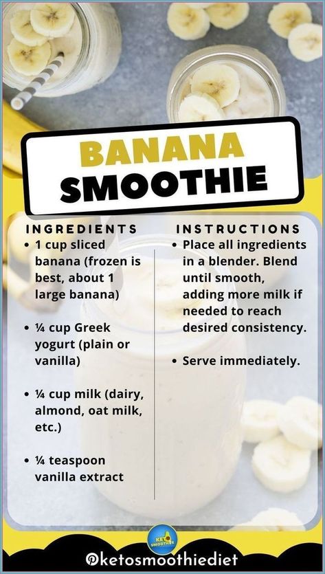 Banana Oat Smoothie Recipe Healthy, Easy Banana Smoothie Recipe, Banana Smoothie For Flat Belly, Healthy Banana Smoothie Breakfast, Blend Jet Smoothie Recipes Healthy, Banana Boat Smoothie King Recipe, Healthy Banana Milkshake, Banana Smoothie Recipe Easy No Yogurt, How To Make A Banana Smoothie