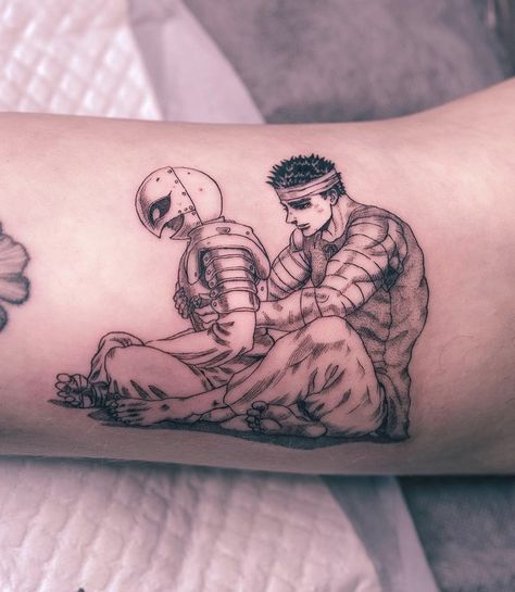 Beserkers Tattoo, Guts Tattoo, Berserk Tattoos, Berserk Tattoo, Guts And Griffith, Engraving Tattoo, Nerd Tattoo, Grunge Tattoo, Manga Tattoo