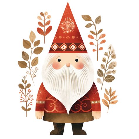 Swedish Gnomes Illustrations, Scandinavian Xmas Decor, Scandinavian Folk Art, Etsy Christmas, Scandinavian Art, Christmas Drawing, Christmas Mood, Christmas Illustration, Christmas Watercolor