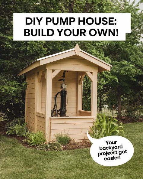 Thinking of building your own Pump House? This DIY guide offers all the tips you need, from selecting materials to simple steps that ensure a sturdy setup. Whether it's a Well House or a Well Pump House you're after, these ideas cover everything, including Well Pump Cover options and design ideas for Small Sheds that fit perfectly in any backyard. #gg #homedesigninsider #howtobuildpumphouse Diy Well Pump House Ideas, Well Pump House Ideas Buildings, Well Pump House Ideas, Pump House Ideas, Well Pump House, 1950s House Interior, 1930 House Renovation, Well Pump Cover, 1930 House