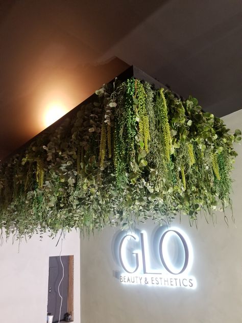 Expandable Greenery Wall, Faux Greenery Ceiling, Hanging Plant Installation, Foliage Ceiling Installation, Greenery Ceiling Installation, Hanging Greenery Installation, Vines Hanging From Ceiling, Hanging Greenery Ceiling, Hanging Vines Bedroom Wall Decor