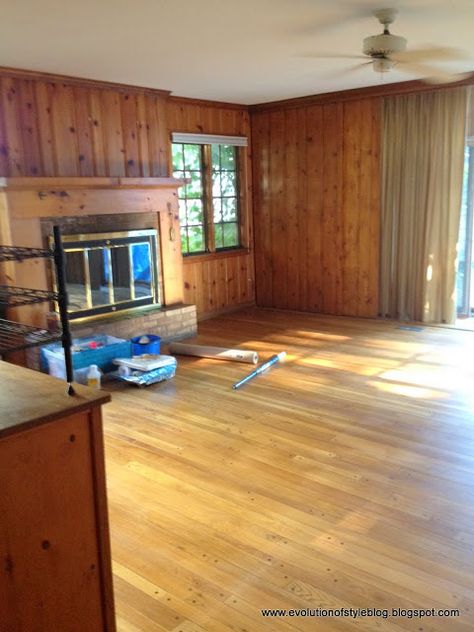 Whitewash Knotty Pine Walls, Knotty Pine Walls Makeover, Painting Knotty Pine Walls, Painted Knotty Pine Walls, Knotty Pine Walls Color Schemes, Knotty Pine Living Room, Stained Knotty Pine, Knotty Pine Rooms, Knotty Pine Ceiling