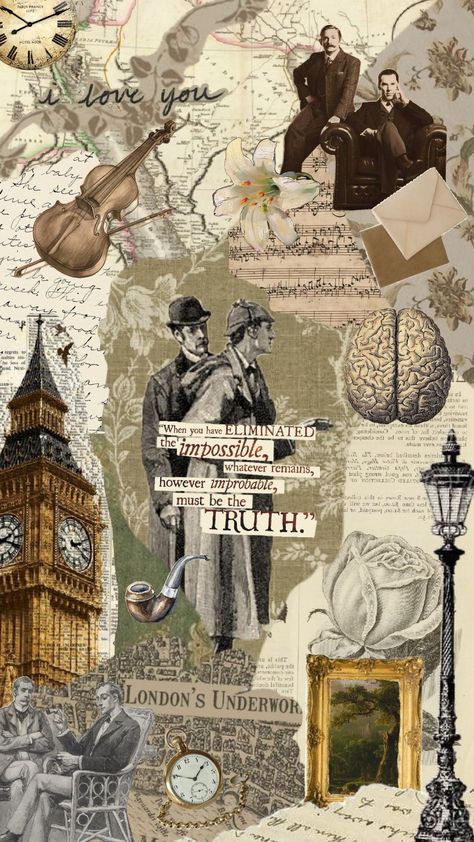 Sherlock Holmes Journal Ideas, Sherlock Holmes Books Aesthetic, Sherlock Aesthetic, Sherlock Wallpaper, Sherlock Holmes Book, Sherlock Series, France Love, The Seventh Seal, Travel Journal Scrapbook