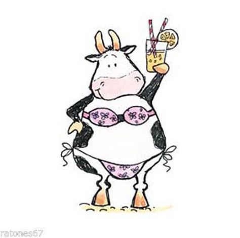 New Penny Black CHEERS Wood Rubber Stamp Cow Drink Bikini Summer Fun Happy Pool #PennyBlack #WoodMountedRubberStamp Cow Drawing, Penny Black Stamps, Cow Pictures, Cartoon Cow, Cows Funny, Card Sentiments, Wood Stamp, Cow Art, The Cow