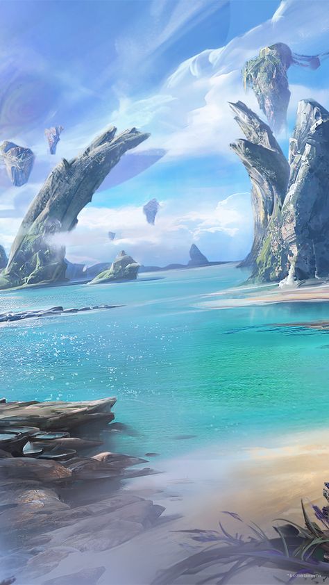 Avatar Inspired Wallpaper, Fantasy Coast Art, Ocean Kingdom Fantasy Art, Fantasy Landscape Underwater, Dragon Landscape Fantasy World, Fantasy Landscape Floating Islands, Evelynn League Of Legends, Avatar Poster, Scenery Background