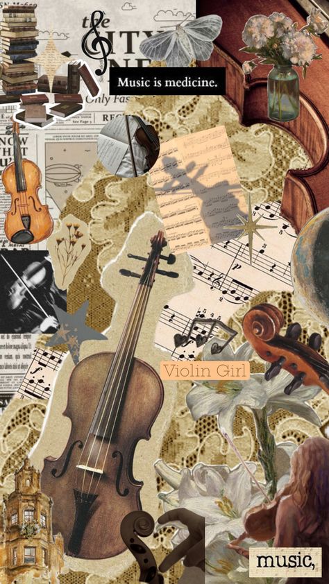 Violin Wallpaper, Wallpaper Violin, Violin Aesthetic, Violin Photography, Violin Art, Vintage Wallpapers, Orchestra Music, Pretty Wallpapers Tumblr, Music Collage