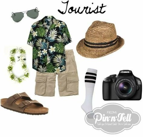 Tacky Tourist Costume, Tourist Halloween Costume, Tourist Clothes, Tourist Costume, Tacky Tourist, Costume Couples, Valentines Diy Kids, Tourist Outfit, Homecoming Spirit Week