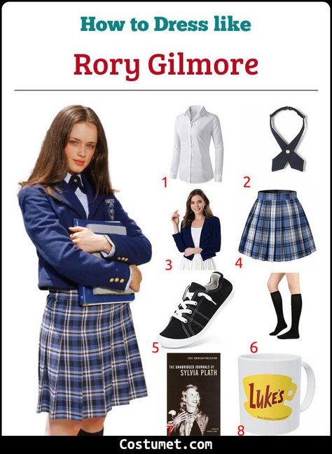 Halloween Nerd Costumes Women, Rory And Paris Halloween Costume, Back To School Theme Party Outfits, Halloween Costumes Rory Gilmore, Uniform Halloween Costume, Rory And Lorelai Halloween Costume, Gilmore Girls Costume Ideas, Halloween Costumes Gilmore, Lorelai And Rory Gilmore Costume