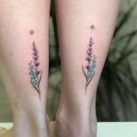 Alaskan Tattoos, Wheat Tattoo, Forget Me Not Tattoo, Lilac Tattoo, Poppy Flower Tattoo, Flower Bouquet Tattoo, Bouquet Tattoo, Blue Tattoo, Bee Tattoo