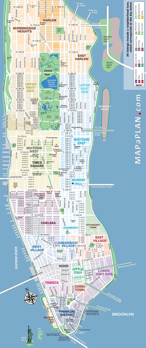 Nyc Tourist Map, New York Trip Planning, Manhattan City, Manhattan Map, Nyc Map, New York City Vacation, New York Vacation, New York City Map, Visiting Nyc