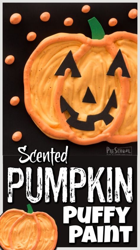 Pumpkin Seed Crafts, Puffy Paint Crafts, Pumpkin Science Experiment, Pumpkin Math Activities, Pumpkin Science, Halloween Activities Preschool, Pumpkin Math, Pumpkin Life Cycle, Preschool Crafts Fall