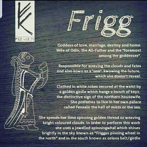 Friday!The Day of Frigga💓  Have a great one.... #friday#frigg#frigga#freya#odin#love#viking#pagan#germanen#norsemythology Heathen Tattoo, Norse Witchcraft, Goddess Frigg, Norse Pantheon, Witch Mermaid, Viking Heritage, Norse Paganism, Viking Pagan, Norse Gods