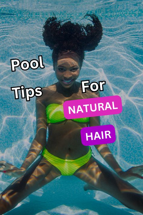 how to take care of natural hair while swimming, how to swim with natural hair, how to prep natural hair for swimming, how to prep hair for the pool, how to swim with natural hair, natural hair care after swimming, how to take care of hair after swimming, how to care for black hair after swimming, how to take care of hair when swimming daily, natural hair styles for black women, hair styles for curly hair, natural hairstyle ideas Protective Hairstyles For The Pool, Pool Day Hairstyles Black Women, Swimming Protective Styles Natural Hair, Protective Swimming Hairstyles, Natural Hair Swimming Hairstyles, Natural Pool Hairstyles, Black Swimmers Hairstyles, Swimming Hairstyles For Curly Hair, Curly Hair Swimming Hairstyles