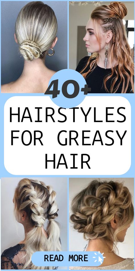 Are you struggling with greasy hair and looking for solutions? Explore a variety of stylish hairstyles that are perfect for managing oily hair while helping you feel confident and fresh. Whether you prefer elegant updos or trendy braids, we have gathered the best styles to keep your hair looking fabulous, even on those oilier days. Say farewell to greasy hair woes as you embrace these chic and modern looks that will leave you feeling amazing every day. Let your locks shine with style! Hairstyles For Oily Hair Easy, Trendy Braids, Oily Roots, The Right Hairstyles, Afro Braids, Chunky Twists, Elegant Updos, Greasy Hair, Bubble Ponytail