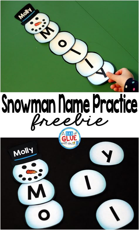 Snowman Names, Snowman Name, Name Building, Preschool Names, Snowmen Activities, Perfect Hands, January Activities, Name Practice, Name Crafts