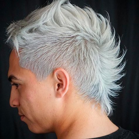 All You Need To Know About A Modern Mullet Haircut ★ Faux Mullet, Blonde Mullet, Silver Hair Shampoo, Modern Mullet Haircut, Silver Hair Men, Haircut Mullet, Blonde Men, Beckham Hair, Silver White Hair