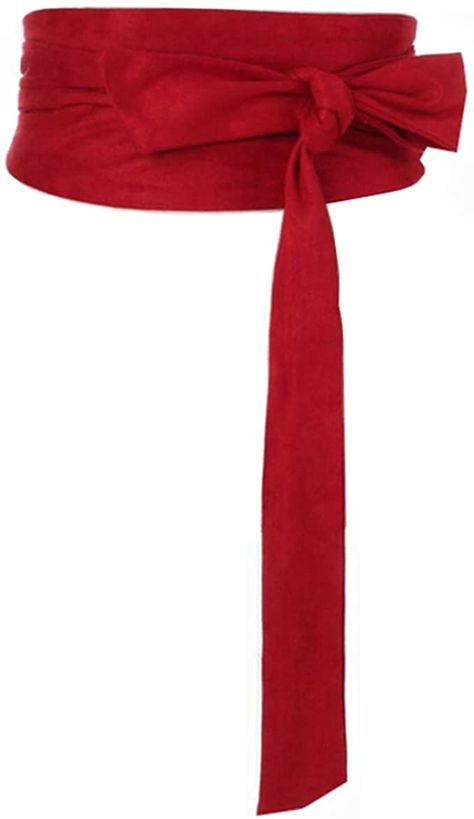 Women Wide Bow Obi Belt Self Tie Bowknot Waist Wrap Strap for Dress (Red) : Amazon.co.uk: Clothing Disney Villain Costumes, Oc Clothes, Ninja Outfit, Villain Costumes, Collage Art Projects, Disney Villain, Ribbon Belt, Red Belt, Obi Belt