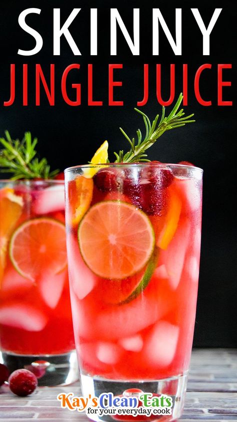 Jingle Juice Recipe, Gluten Free Cocktails, Jingle Juice, Fruit Vegetable Smoothie, Best Summer Cocktails, Cranberry Juice Cocktail, Healthy Cocktails, Sweet Cocktails, Infused Water Recipes