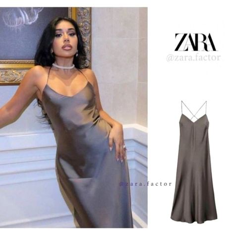 Grey Satin Dress, Long Denim Dress, Animal Print Shirt Dress, Zara Maxi Dress, Long Striped Dress, Gold Maxi Dress, Strappy Maxi Dress, Long Knitted Dress, Spaghetti Strap Maxi Dress