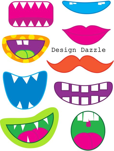 Mouths for National Smile Day craft Kid Pillows, Gifs Cute, Eyes Sticker, Monster Mouth, Diy Monsters, Halloween Goodie Bags, Monster Crafts, Monster Birthday Parties, Monster Theme