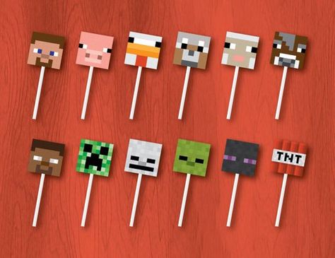 Minecraft Cupcake, Minecraft Cupcake Toppers, Minecraft Party Printables, Printable Minecraft, Minecraft Invitations, Minecraft Cupcakes, Minecraft Bday, Mind Craft, Birthday Cupcakes Boy