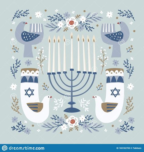 Folk Art Interior, Jewish Illustration, Happy Hanukkah Images, Georgian Ornaments, Jewish Aesthetic, Nicu Christmas, Hannukah Crafts, Hanukkah Decorations Diy, Chanukah Crafts