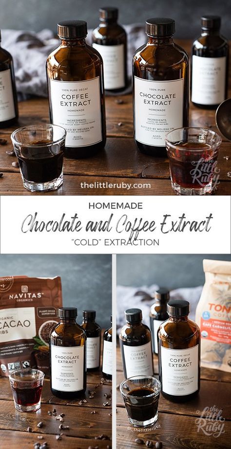 Homemade Coffee Extract, Coffee Extract Recipes, Making Extracts, Extracts Homemade, Homemade Extracts, Diy Coffee Creamer, Diy Extracts, Chocolate Extract, Baked Recipe