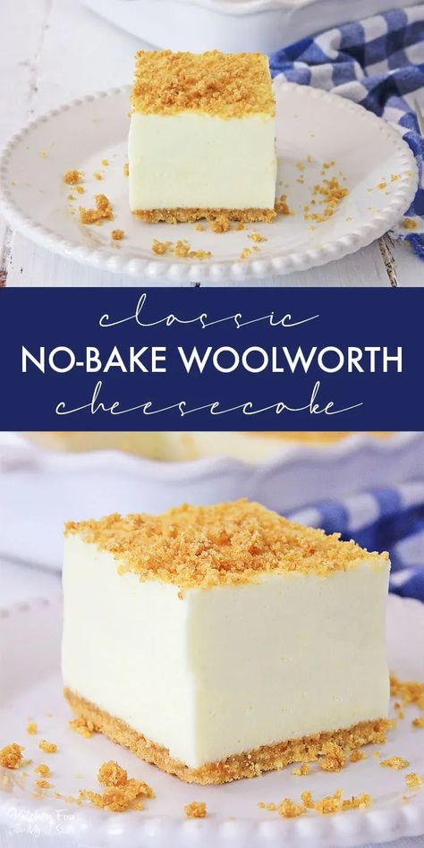 No-Bake Classic Woolworth Cheesecake is a no-bake classic dessert with a graham cracker crust and yummy lemon flavor. There is good reason for this dessert to be so famous! Woolworths Famous Icebox Cheesecake, Woolworths Recipes, Woolworth Cheesecake Recipe, Woolworth Cheesecake, Beautiful Baking, Yummy Cheesecake, Fantastic Recipes, Bakery Items, Jello Desserts