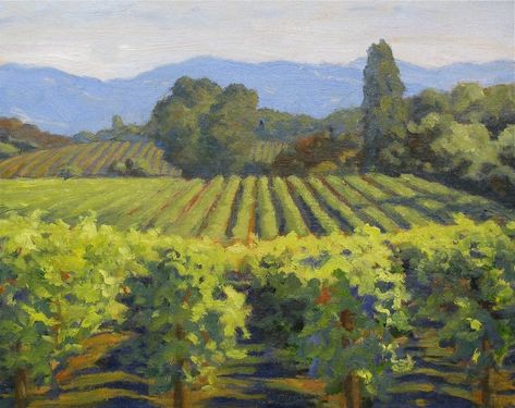 Italian Vineyard Painting, Abstract Vineyard Painting, Vineyard Italy, Vineyard Watercolor, Vineyard Painting, Tuscan Art, Vineyard Art, Tuscan Landscape, Tuscany Wine