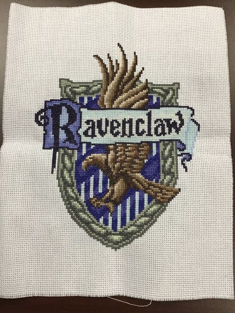 Ravenclaw cross stitch Ravenclaw Cross Stitch, Needle Point, Ravenclaw, Counted Cross Stitch Patterns, Perler Beads, Counted Cross Stitch, Needlepoint, Embroidery Patterns, Pixel Art