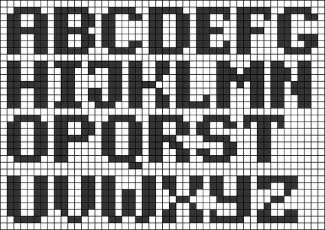 Pixel Letters Alphabet, Pixel Art Letters, Alphabet Graph, Grid Letters, Pixel Letters, Pixel Font, Graph Paper Drawings, Easy Pixel Art, Pixel Drawing