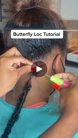 Tutorial Time: Butterfly Loc style 😁😁😁 | Tutorial Time: Butterfly Loc style 😁😁😁  CR: @ | By Klaiyi HairFacebook How To Style Short Butterfly Locs, Butterfly Locs Short, Short Butterfly Locs, How To Do Butterfly, Butterfly Locs, Style Tutorial, Short Braids, Fashion Tutorial, Locs Hairstyles