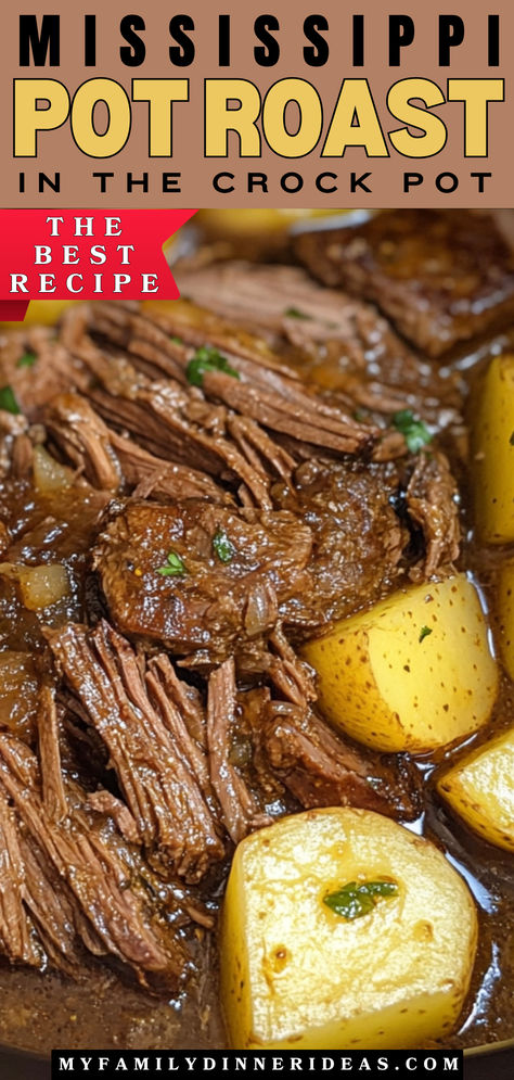 Mississippi pot roast crockpot Mississippi Roast Crock Pot, Rump Roast Crock Pot Recipes, Mississippi Pot Roast Crockpot, Pot Roast Crockpot, Crockpot Rump Roast, Roast Beef Crock Pot Recipes, Roast Crockpot, Crockpot Roast Recipes, Quick Delicious Dinner