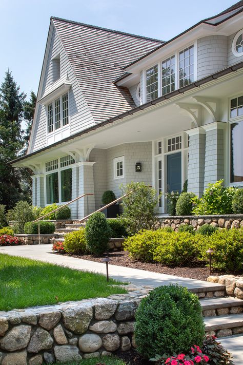 Shingle Style Architecture, Beautiful Properties, Shingle House, Greenwich Connecticut, Pretty Houses, Shingle Style Homes, Beach House Exterior, New England Homes, Modern Farmhouse Exterior