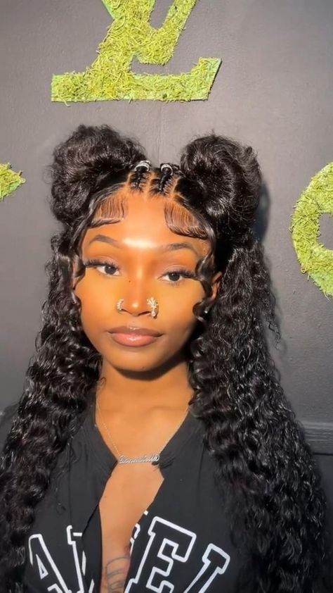 Body Wave Bundles, Frontal Wig Hairstyles, Sew In Hairstyles, Birthday Hairstyles, Hair Body Wave, Quick Weave Hairstyles, Frontal Hairstyles, Hairdos For Curly Hair, Deep Wave Hairstyles