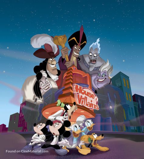 Mickey's House of Villains (2002) movie poster Mickey's House Of Villains, Mickey House, Tiny Toons, Movie Studios, Original Movie Posters, House Mouse, Disney Life, Halloween 2019, Halloween Movies