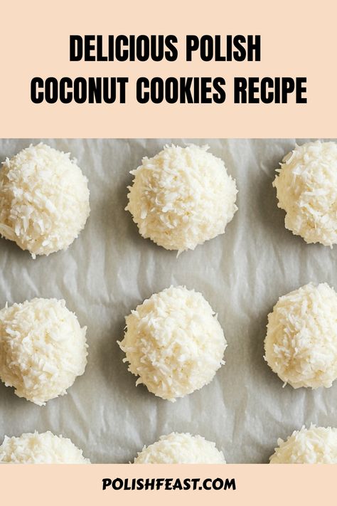 Coconut Refrigerator Cookies, Polish Cookies Christmas, Cocoons Cookies, Christmas Coconut Cookies, Egg White Cookies Recipes, Egg Whites Dessert, Desiccated Coconut Recipes, Coconut Cream Cookies, Coconut Cookies Recipes Easy